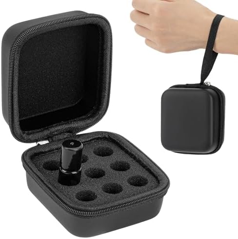 SHIDOW Essential Oils Holder EVA Travel Storage Organizer for 9 x 5ml Bottles, with Essential Oil Labels, Straw and Bottle Opener (Black) - Image 4