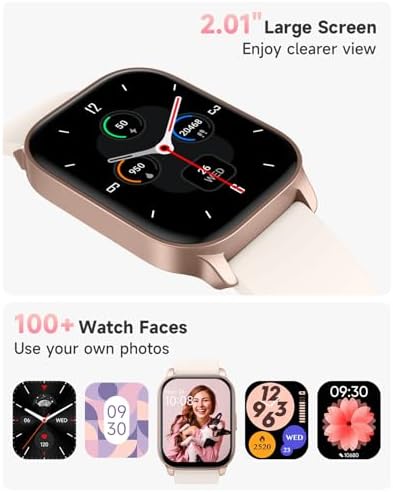 Smart Watch for Women, Smartwatch Compatible Android and iOS Phone, Answer/Make Calls, Fitness Tracker Watch, Heart Rate/Sleep Tracker/100 Sports/IP68 Waterproof, Ivory - Image 6