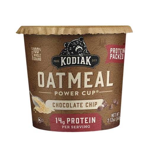 Kodiak Cakes Instant Protein Chocolate Chip Oatmeal in a Cup, 2.12oz (Pack of 12) - Image 4