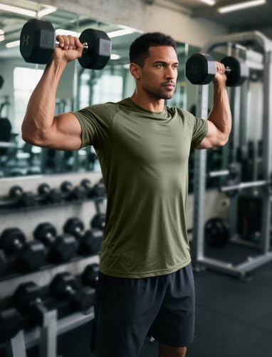 Zengjo Mens Workout Shirts Quick Dry Short Sleeve Athletic Tee Moisture Wicking Top for Running Gym Fitness Training - Image 4