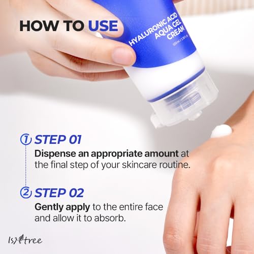 IsNtree Hyaluronic Acid Aqua Gel Cream 100ml, 3.38 fl oz | Korean Skincare | Lightweight Moisturizer | Quick-Absorbing Hydration | For Oily to Combination Skin - Image 8