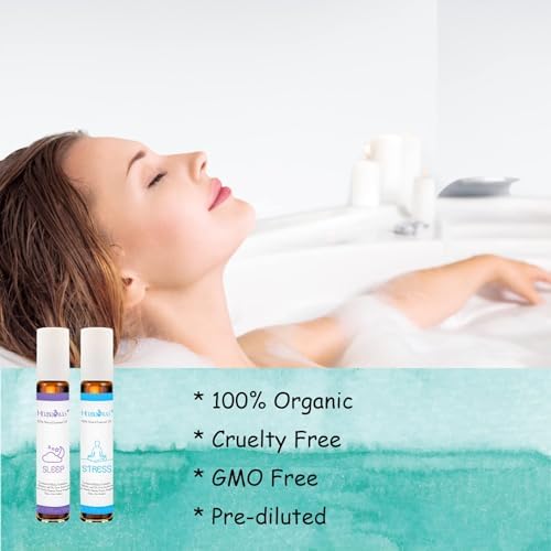 Aromatherapy Oils Roller Set, Natural Pre-diluted Essential Oils Roll On with Glass Rollerball, Relaxation Gift for Women & Men, Christmas Gift, Pack 4 x 0.33fl.oz - Image 4