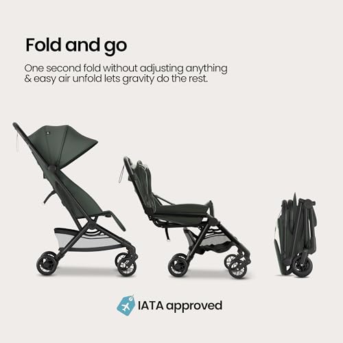Mompush Velo Lightweight Travel Stroller, Compact & Airplane-Friendly for Baby and Toddler, Lie-Flat Seat, One-Hand Fold, with Leather Bumper Bar, Shoulder Strap, Raincover, Storage Bag & Cup Holder - Image 6