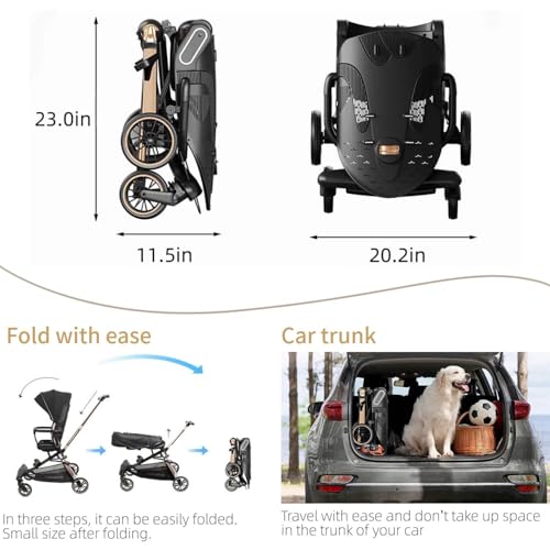 Lightweight Folding Stroller Wagon for Baby & Toddler Travel, 360° Reversible Seat, Adjustable Canopy with Storage Basket, Airplane-Friendly Compact Umbrella Stroller,Glory Black - Image 9