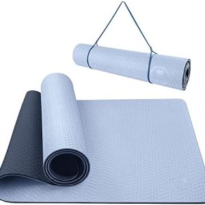 IUGA Yoga Mat Non Slip Anti-tear Pilates Mat Eco Friendly Hot Yoga Mats Thick for Workout & Exercise(72"x 24"x 6mm)