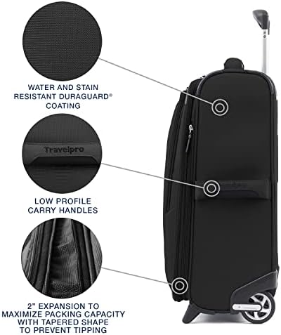 Travelpro Maxlite 5 Softside Expandable Upright 2 Wheel Carry on Luggage, Lightweight Suitcase, Men and Women, Black, Carry On 20-Inch - Image 3