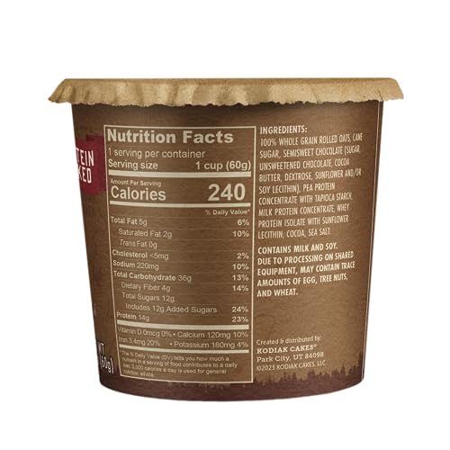 Kodiak Cakes Instant Protein Chocolate Chip Oatmeal in a Cup, 2.12oz (Pack of 12) - Image 2