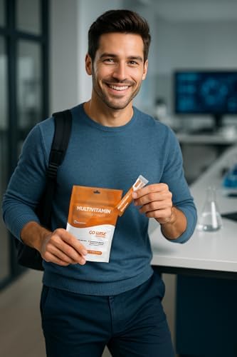 Go Wise On The Go Multivitamin Powder - Natural Berry Flavor - 14 Convenient Stick Packs - Portable Vitamin Supplement for Travel, Daily Nutrition, Energy and Immune Support for Men and Women - Image 7