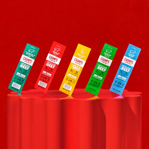 CHOMPS MINI Grass Fed Beef Jerky Meat Snack Sticks 0.5 Oz, Original Beef (Pack of 6) - Image 7