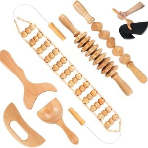 Wood Therapy Massage Tool 6 in 1,Lymphatic Drainage Massager Maderoterapia Kit Professional Body Cellulite Massager for Body Sculpting,Contouring,Relief Muscle,Anti-Cellulite