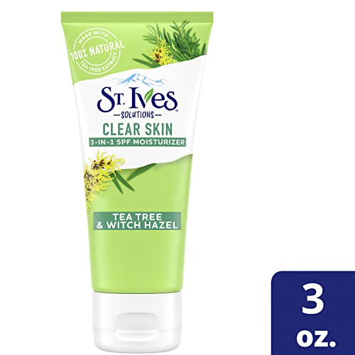 St. Ives Clear Skin Lotion - 3-in-1 SPF 25 Face Moisturizer for Acne Prone, Oily, or Combo Skin, Lightweight Sheer Daily Face Lotion with Tea Tree Extract & Witch Hazel, 3 Fl Oz - Image 3