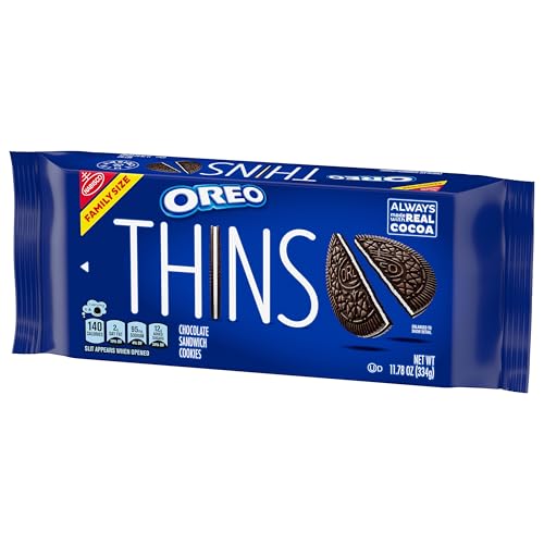 OREO Thins Chocolate Sandwich Cookies, Family Size, 11.78 oz - Image 14