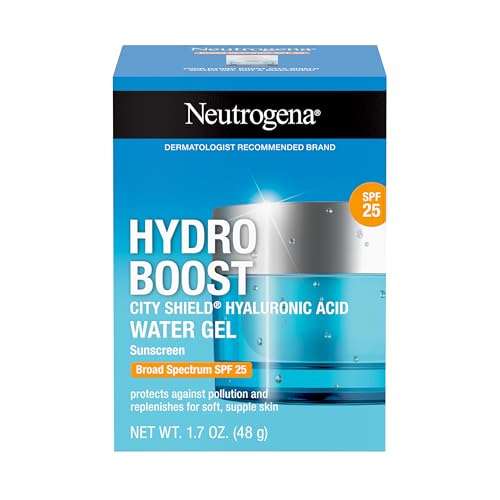 Neutrogena Hydro Boost City Shield Water Gel Face Moisturizer with Broad Spectrum SPF 25, Hydrating Facial Sunscreen with Hyaluronic Acid, Oil-Free and Non-Comedogenic Face Lotion, 1.7 oz - Image 9
