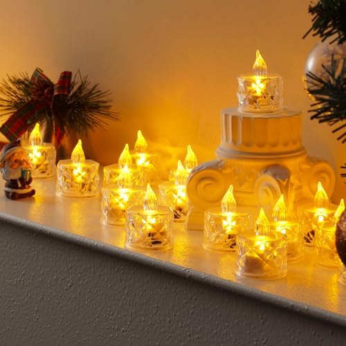 12 Pack Flameless LED Tea Lights Candles Battery Operated, Safe Flickering Lights for Yoga/Home/Wedding Decor, Holiday Gifts & Romantic Ambiance Decorate (1.5" 1.9") - Image 6