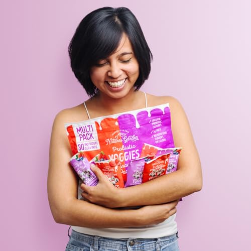 Nature's Garden Probiotic Yoggies Multi Pack, 21oz (Strawberry Yoggies 15x0.7 oz +Mixed Berry Yoggies 15x0.7 oz), Strawberry and Mixed Berry Yogurt Covered Snack, High Fiber, Real Fruit Pieces, No Artificial Flavors or Colors, Snack for Adults - Image 7