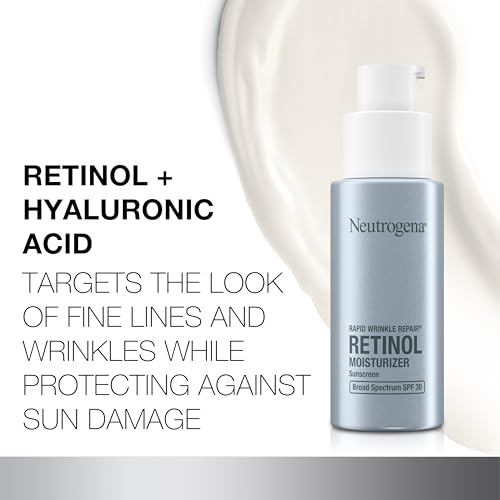Neutrogena Rapid Wrinkle Repair Retinol Face Moisturizer with SPF 30 Sunscreen, Daily Anti-Aging Face Cream with Retinol & Hyaluronic Acid to Fight Fine Lines, Wrinkles, & Dark Spots, 1 fl. oz - Image 4