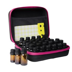 Essential Oil Storage Holder Organizer Carrying Case, 30 Bottles, Essential Oils Box for 5ml- 15ml Bottle Travel Storage Organizer Bag with Labels & Bottle Opener for doTERRA & Young Living