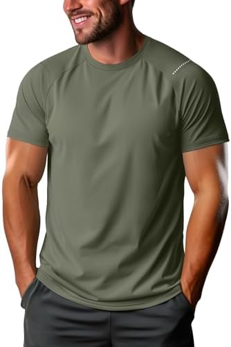 Zengjo Mens Workout Shirts Quick Dry Short Sleeve Athletic Tee Moisture Wicking Top for Running Gym Fitness Training - Image 2