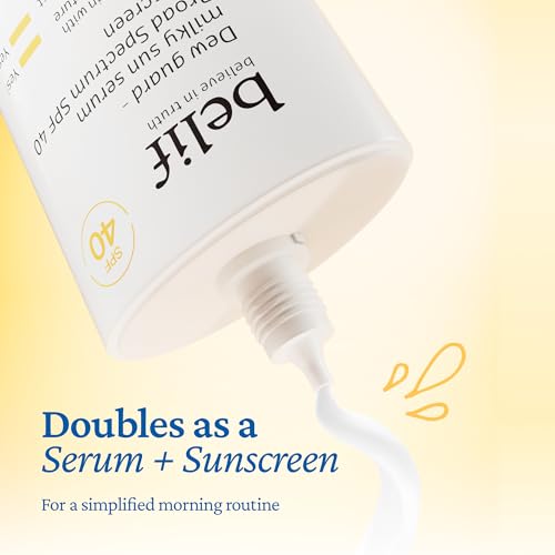 belif Milky Niacinamide Sunscreen SPF 40 – Lightweight & Invisible Sun Serum for Face with 7 Types of Hyaluronic Acid | No White Cast, Non-Comedogenic, Hydrating, Makeup-Gripping Primer (1.69 fl.oz) - Image 3