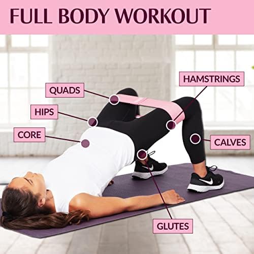 Gymbee Premium Resistance Bands for Working Out - Exercise Bands to Workout Glutes, Thighs & Legs - No Slip Cloth Booty Bands for Gym & Home Fitness, Yoga, Strength & Pilates for Men/Women - 3 Levels - Image 4