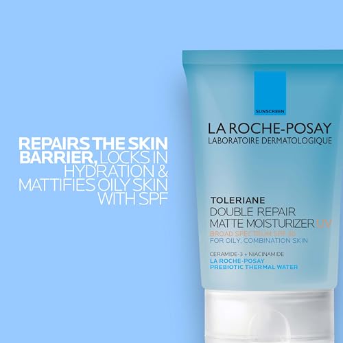 La Roche-Posay Toleriane Double Repair Matte Face Moisturizer, Daily Moisturizer For Oily Skin With Ceramide And Niacinamide For All Skin Tones, Oil Free, Non-Comedogenic, Available with SPF 30 - Image 3