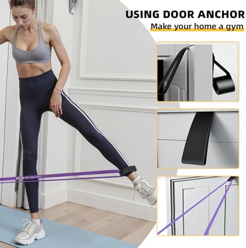Exercise Bands，Set of 6 Resistance Bands for Working Out,Pull Up Bands Set,at Home Workout Equipment,Workout Bands for Men and Women,Instruction Guide and Carry Bag Included - Image 2
