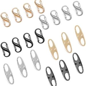 Phinus Lock Combo, Total 21PCS Clips Anti-Theft, Locks Anti-Theft for Luggage, Clothing, Backpacks, Boots, Purses, Travel Outdoor Sports(Black, Silver, Gold)