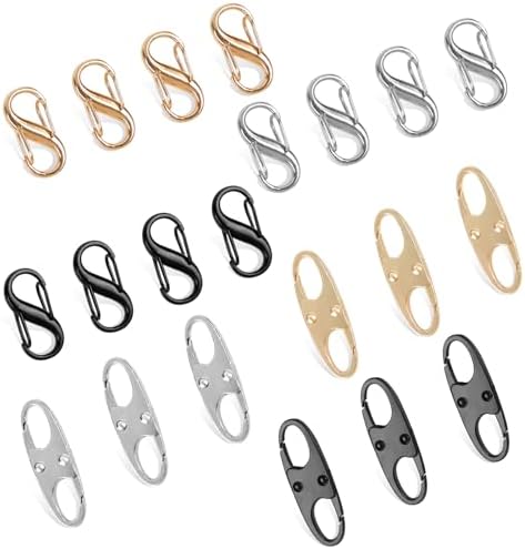 Phinus Lock Combo, Total 21PCS Clips Anti-Theft, Locks Anti-Theft for Luggage, Clothing, Backpacks, Boots, Purses, Travel Outdoor Sports(Black, Silver, Gold)