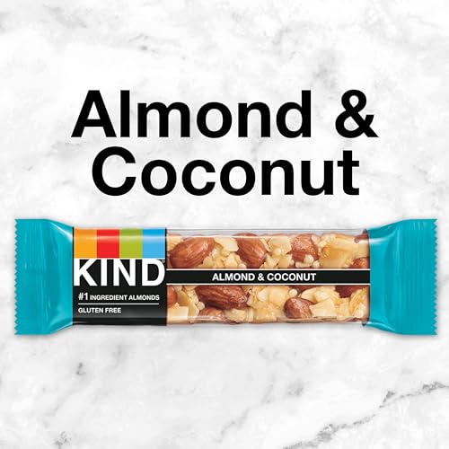 KIND Nut Bars, Almond & Coconut, Healthy Snack Bars, Gluten Free, Low Sodium, 3g Protein, 12 Count - Image 6