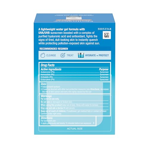 Neutrogena Hydro Boost City Shield Water Gel Face Moisturizer with Broad Spectrum SPF 25, Hydrating Facial Sunscreen with Hyaluronic Acid, Oil-Free and Non-Comedogenic Face Lotion, 1.7 oz - Image 8