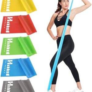 Resistance Bands for Working Out, Physical Therapy Bands, Latex Free Elastic and Exercise Bands Set for Stretching, Suitable for Rehab, Yoga, Pilates, Gym, Home Exercise