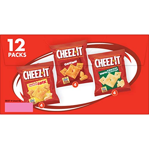 Cheez-It Cheese Crackers, Baked Snack Crackers, Lunch Snacks, Variety Pack, 12.1oz Box (12 Packs) - Image 10