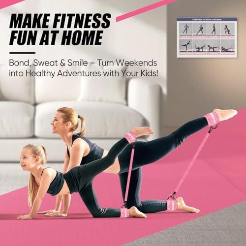 Ankle Resistance Bands with Cuffs, Ankle Weights Bands for Working Out, Women Leg and Glutes Workout Equipment, Exercise Bands for Kickbacks, Butt and Booty Trainer, Home Gym Fitness Equipment - Image 7