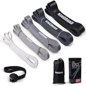 Resistance Band Pull Up Assistance Bands,Set of 5 Resistance Heavy Duty Exercise Stretch Fitness Bands for Stretching Power Lifting Workout Training with Instruction Guide