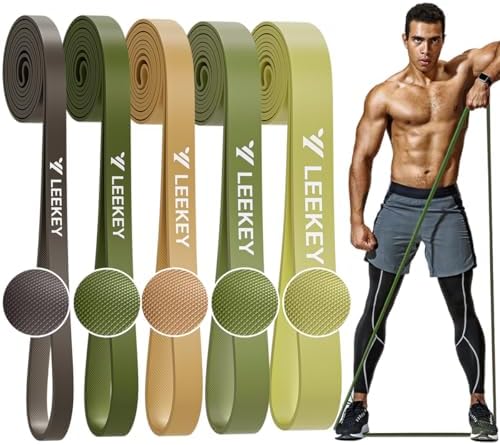 LEEKEY Resistance Bands, Exercise Bands with Handles,Pull Up Assist Bands - Bands for Working Out,Band for Men and Women Fitness Training, Physical Therapy,Home Workouts