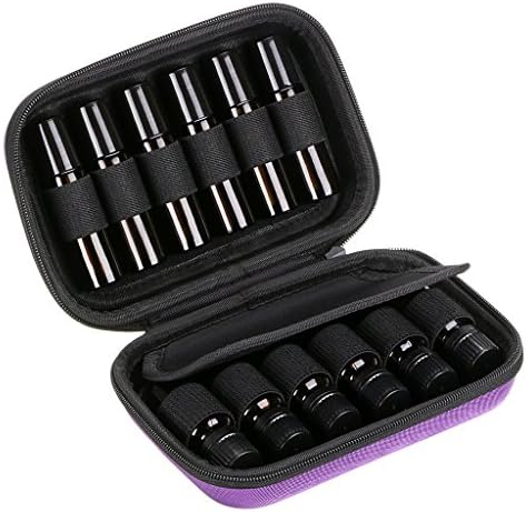 Hipiwe Hard Shell Essential Oil Carrying Case Holds 12 Bottles (Can hold 5ml, 10ml, &10ml Rollers) Travel Size Essential Oils Bag Organizer Perfect for Essential Oils Bottle (Purple) - Image 7