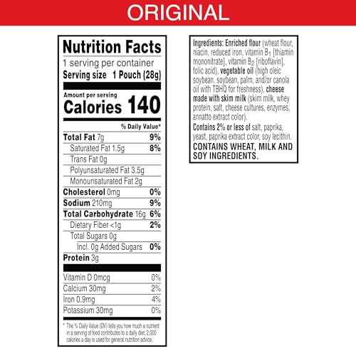 Cheez-It Cheese Crackers, Baked Snack Crackers, Lunch Snacks, Original (40 Packs) - Image 2