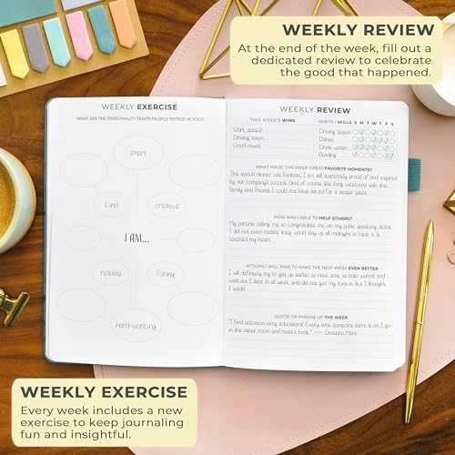 Clever Fox Gratitude Journal – Happiness, Positivity & Affirmation Daily Journal – Inspirational Daily Notebook – 3 Months, A5 (Aquamarine) - Image 4