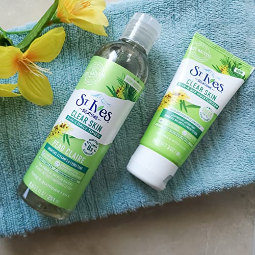 St. Ives Clear Skin Lotion - 3-in-1 SPF 25 Face Moisturizer for Acne Prone, Oily, or Combo Skin, Lightweight Sheer Daily Face Lotion with Tea Tree Extract & Witch Hazel, 3 Fl Oz - Image 5