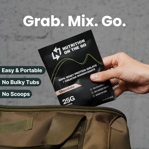 Travel Whey Protein Isolate Packets – Single-Serve Protein Powder – 25g Protein + 5g Creatine – Vanilla (15-Pack) - Image 5