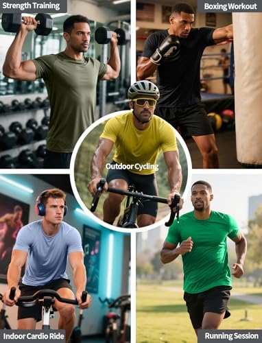 Zengjo Mens Workout Shirts Quick Dry Short Sleeve Athletic Tee Moisture Wicking Top for Running Gym Fitness Training - Image 6