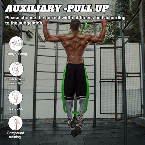 Resistance Bands Set for Men & Women - 4 Levels Exercise Band with Door Anchor, Pull Up Bands for Strength Training, Stretching, Powerlifting, Home Workouts - Image 5
