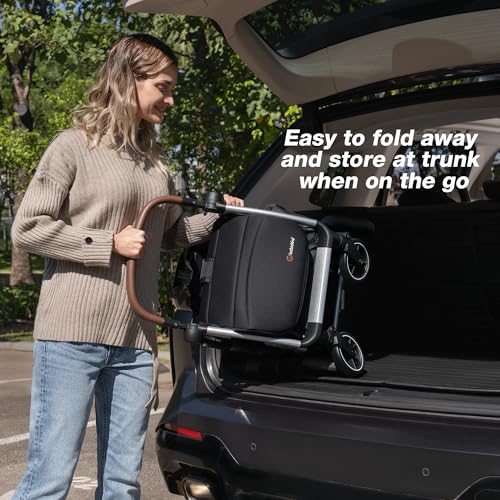 Travel Stroller, Overhead-Friendly Compact Baby Stroller(Newborn to 50lbs), Self-Folding Toddler Pushchair for Travel, Full-Reclining Seat, Cup Holder Included - Image 9