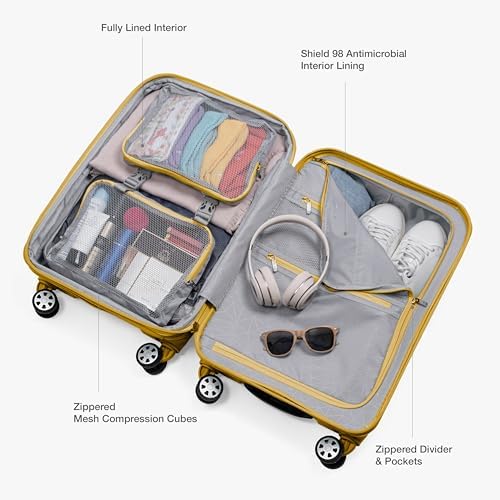 Traveler's Choice Pagosa Indestructible Hardshell Expandable Spinner Luggage, Yellow, 30" Large - Image 7