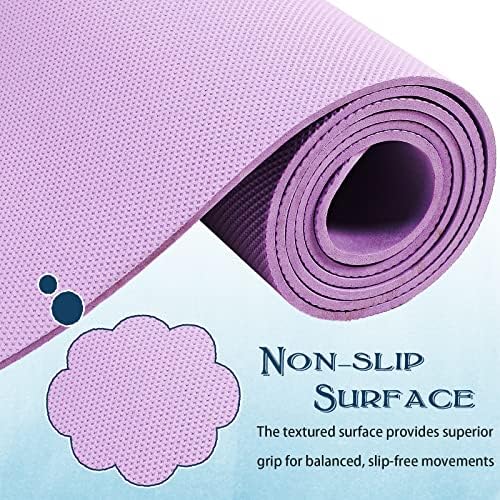 10 Pack Yoga Mats Bulk, 68'' x 24'' x 4mm Thick Yoga Mats for Kids and Adult Gym Mats Bundle Latex Free Exercise Mats with Non Slip Texture for Outdoor Yoga, Pilates or Workout (Multicolor) - Image 5
