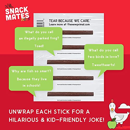 The New Primal Snack Mates, Chicken and Apple Stick - All Natural Chicken, High Protein and Low Sugar Kids Snack, Certified Paleo, Gluten Free, Lunchbox Friendly - 1 Count (Pack of 5) - Image 4