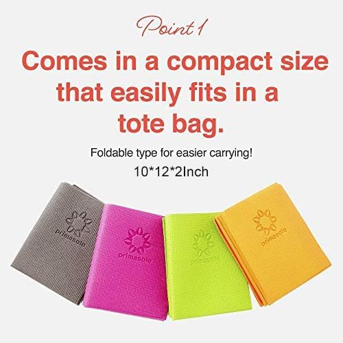 Folding Yoga Travel Pilates Mat Foldable Easy to Carry to Class Beach Park Tear resistant Travel Picnics 4mm Thick 9 Colors - Image 2