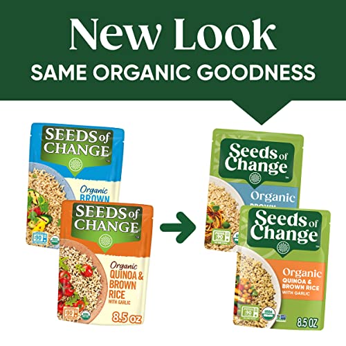 SEEDS OF CHANGE Organic Rice Variety Pack Quinoa and Brown Rice with Garlic & Whole Grain Brown Basmati Rice 8.5 oz. (Pack of 6) - Image 4