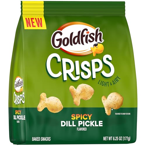 Goldfish Crisps Spicy Dill Pickle Flavored Baked Chip Crackers, 6.25 Oz Bag - Image 5