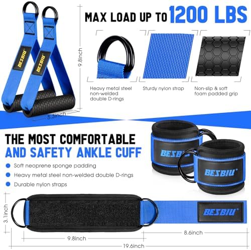 Heavy Resistance Bands for Working Out, 300lbs/360lb/420lb Exercise Bands Workout Bands with Handles, Door Anchor, Ankle Straps, Home Gym Workout Equipment for Men Fitness Strength Training Stretching - Image 3